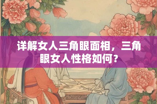 详解女人三角眼面相,三角眼女人性格如何? 详解女人三角眼面相,三角眼女人性格如何?