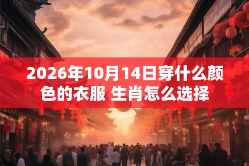2026年10月14日穿什么颜色的衣服 生肖怎么选择 2026年10月14日穿什么颜色的衣服 生肖怎么选择