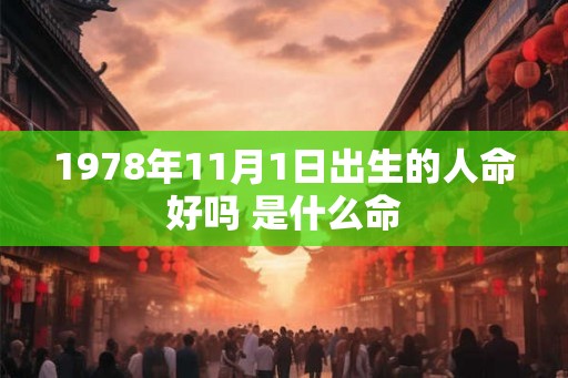 1978年11月1日出生的人命好吗 是什么命 1978年11月1日出生的人命好吗 是什么命