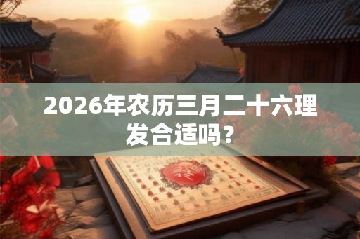 2026年农历三月二十六理发合适吗? 2026年农历三月二十六理发合适吗?