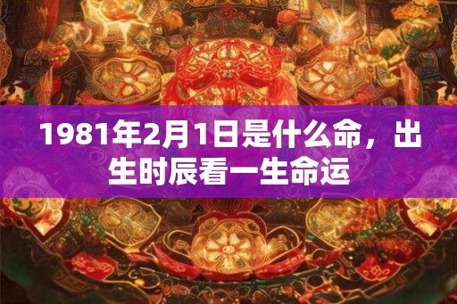 1981年2月1日是什么命，出生时辰看一生命运