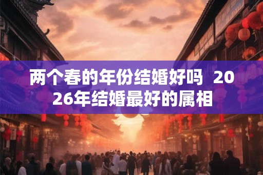 两个春的年份结婚好吗  2026年结婚最好的属相