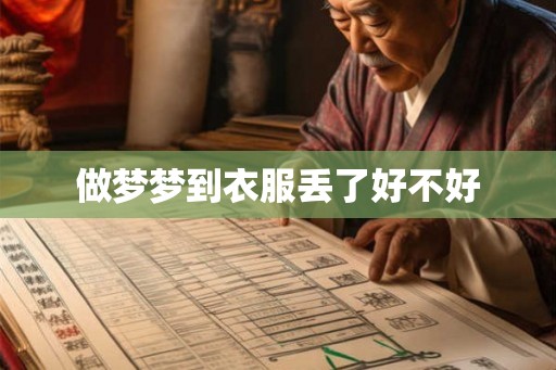 做梦梦到衣服丢了好不好
