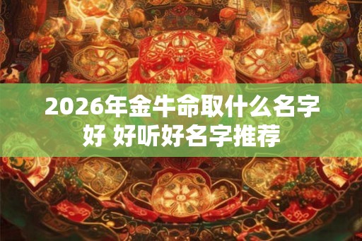 2026年金牛命取什么名字好 好听好名字推荐 2026年金牛命取什么名字好 好听好名字推荐