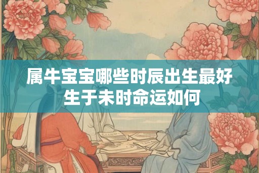 属牛宝宝哪些时辰出生最好 生于未时命运如何