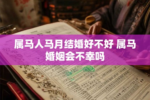 属马人马月结婚好不好 属马婚姻会不幸吗