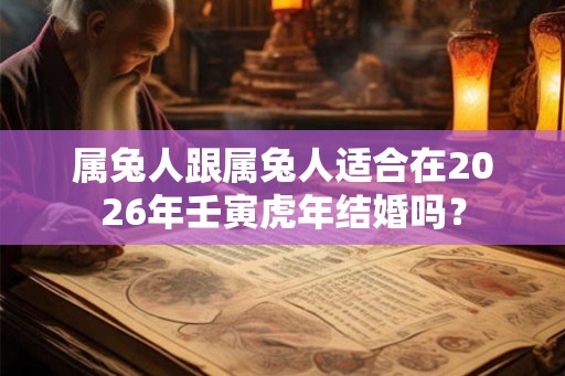 属兔人跟属兔人适合在2026年壬寅虎年结婚吗？