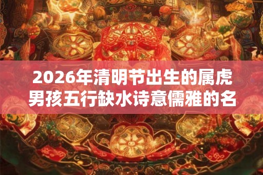 2026年清明节出生的属虎男孩五行缺水诗意儒雅的名字精选