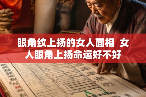 眼角纹上扬的女人面相  女人眼角上扬命运好不好