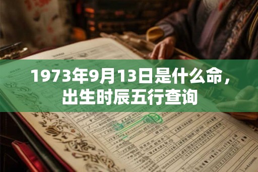 1973年9月13日是什么命，出生时辰五行查询