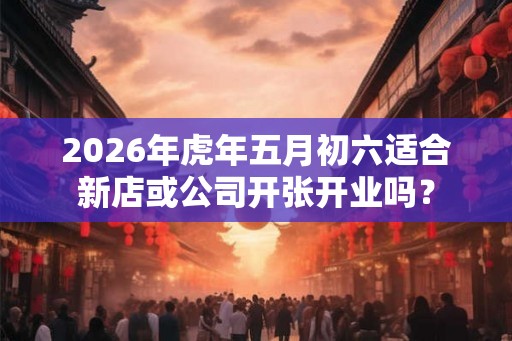 2026年虎年五月初六适合新店或公司开张开业吗？