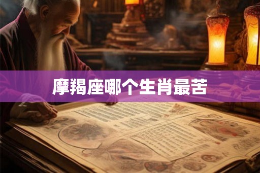 摩羯座哪个生肖最苦