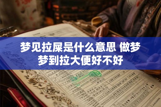 梦见拉屎是什么意思 做梦梦到拉大便好不好 梦见拉屎是什么意思 做梦梦到拉大便好不好