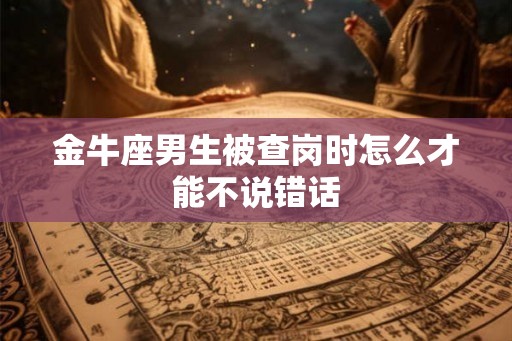 金牛座男生被查岗时怎么才能不说错话
