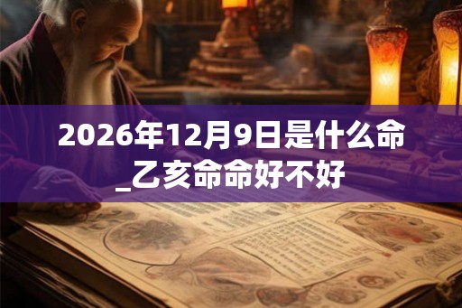 2026年12月9日是什么命_乙亥命命好不好