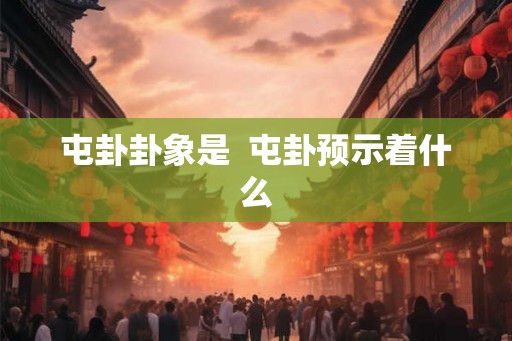 屯卦卦象是  屯卦预示着什么