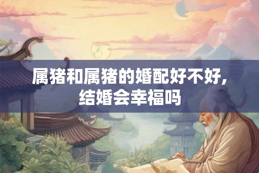 属猪和属猪的婚配好不好,结婚会幸福吗
