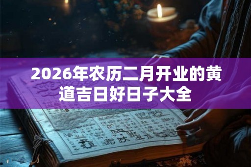 2026年农历二月开业的黄道吉日好日子大全