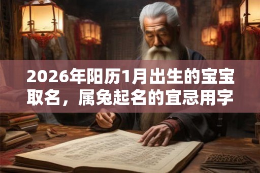 2026年阳历1月出生的宝宝取名,属兔起名的宜忌用字 2026年阳历1月出生的宝宝取名,属兔起名的宜忌用字