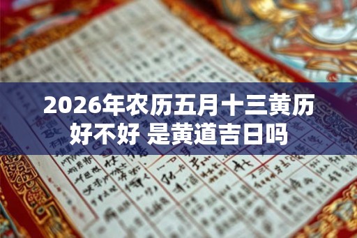 2026年农历五月十三黄历好不好 是黄道吉日吗 2026年农历五月十三黄历好不好 是黄道吉日吗