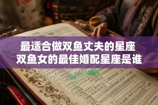 最适合做双鱼丈夫的星座 双鱼女的最佳婚配星座是谁 最适合做双鱼丈夫的星座 双鱼女的最佳婚配星座是谁