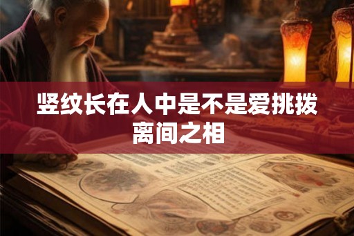 竖纹长在人中是不是爱挑拨离间之相