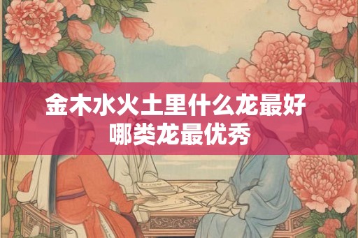 金木水火土里什么龙最好 哪类龙最优秀