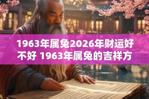 1963年属兔2026年财运好不好 1963年属兔的吉祥方位