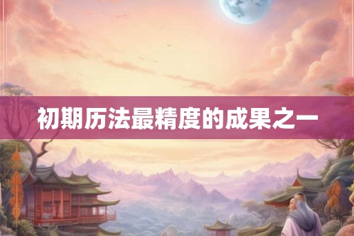初期历法最精度的成果之一