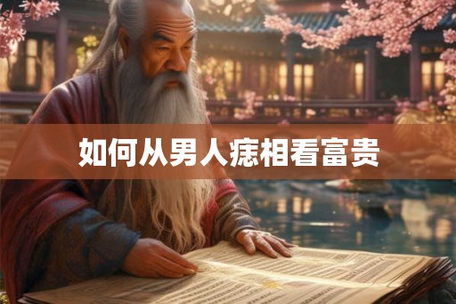 如何从男人痣相看富贵