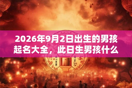 2026年9月2日出生的男孩起名大全，此日生男孩什么五行？