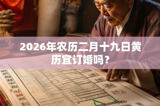 2026年农历二月十九日黄历宜订婚吗？