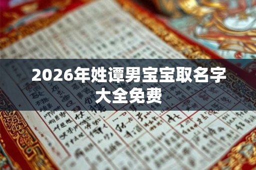 2026年姓谭男宝宝取名字大全免费