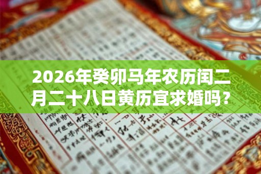 2026年癸卯马年农历闰二月二十八日黄历宜求婚吗？