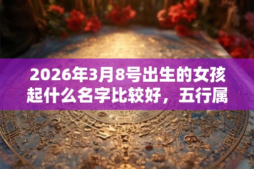 2026年3月8号出生的女孩起什么名字比较好，五行属什么