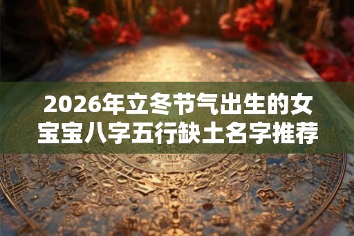 2026年立冬节气出生的女宝宝八字五行缺土名字推荐大全