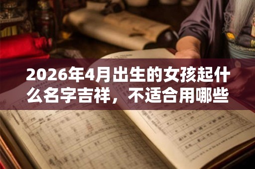 2026年4月出生的女孩起什么名字吉祥，不适合用哪些字