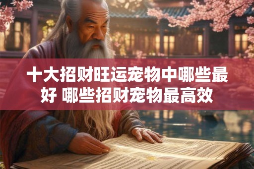 十大招财旺运宠物中哪些最好 哪些招财宠物最高效