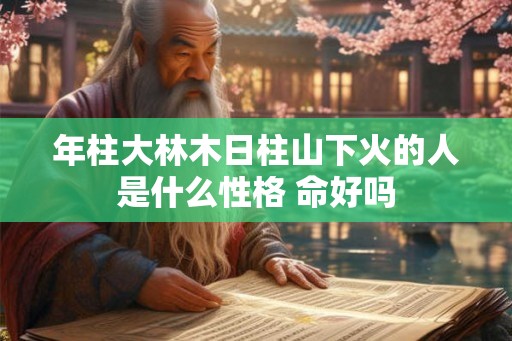 年柱大林木日柱山下火的人是什么性格 命好吗