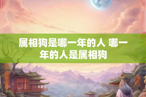属相狗是哪一年的人 哪一年的人是属相狗