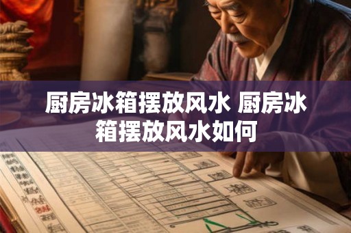 厨房冰箱摆放风水 厨房冰箱摆放风水如何
