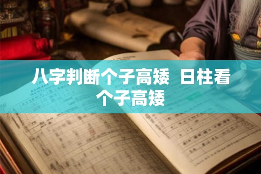 八字判断个子高矮 日柱看个子高矮 八字判断个子高矮 日柱看个子高矮