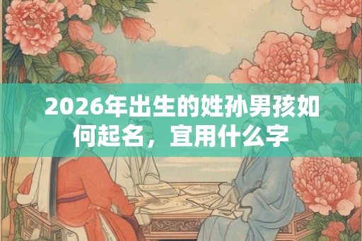 2026年出生的姓孙男孩如何起名，宜用什么字