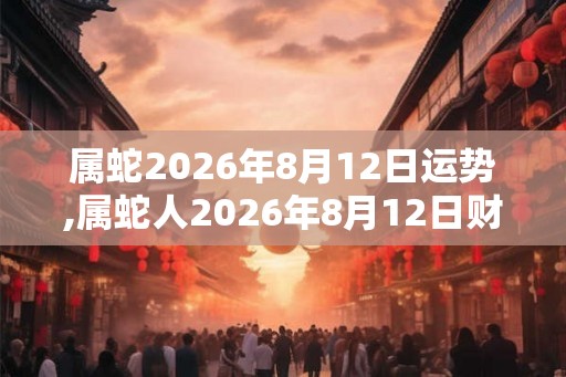 属蛇2026年8月12日运势,属蛇人2026年8月12日财运,生肖蛇2026年8月12日运势