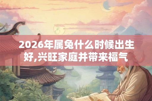 2026年属兔什么时候出生好,兴旺家庭并带来福气
