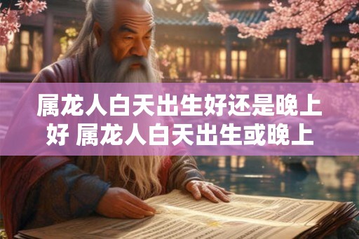属龙人白天出生好还是晚上好 属龙人白天出生或晚上出生较佳