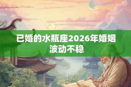 已婚的水瓶座2026年婚姻 波动不稳 已婚的水瓶座2026年婚姻 波动不稳