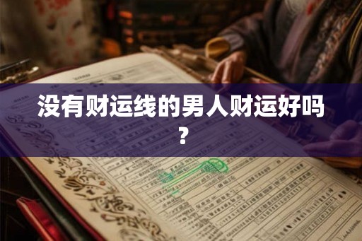 没有财运线的男人财运好吗? 没有财运线的男人财运好吗?
