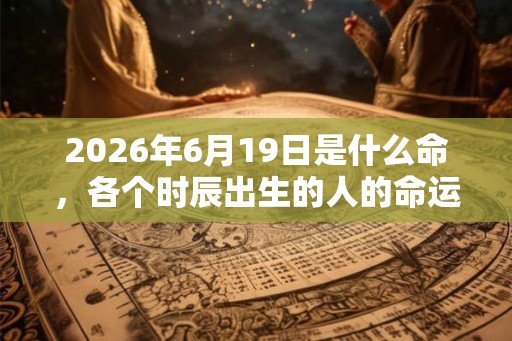 2026年6月19日是什么命，各个时辰出生的人的命运
