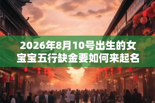 2026年8月10号出生的女宝宝五行缺金要如何来起名
